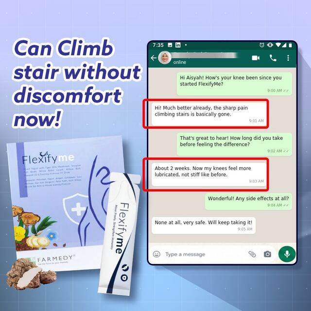 Customer: sharp pain climbing stairs is basically gone after 2 weeks
