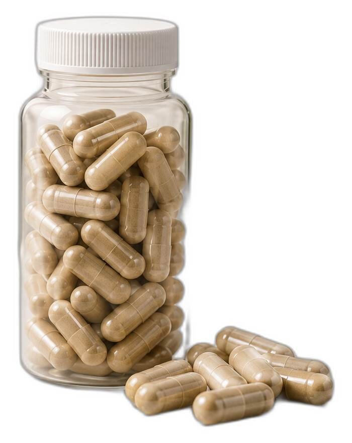 Typical capsule pill bottle