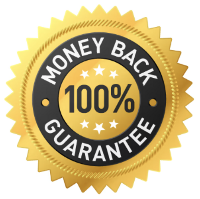 100% Money Back Guarantee seal